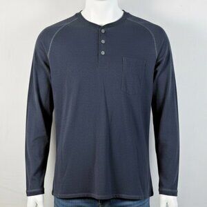 RedHead Men’s Henley Long Sleeve Shirt XL Blue New With Tags NWT